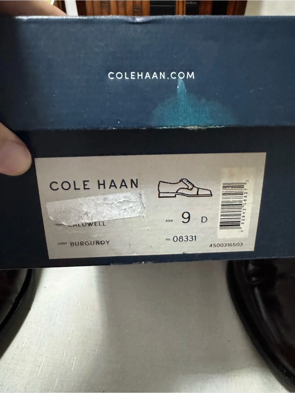 Cole Haan Caldwell 08331 Burgundy Leather Cap Toe Oxfords Men’s 9D